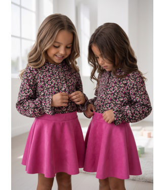 Berry Bloom Suede Set – Roze
