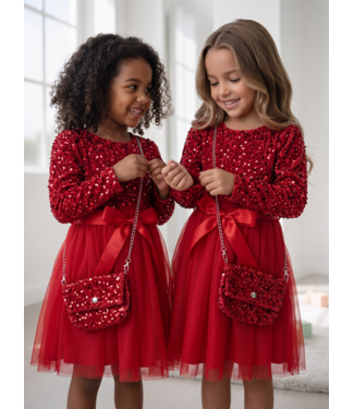 Sparkle Dress & Bag – Rood