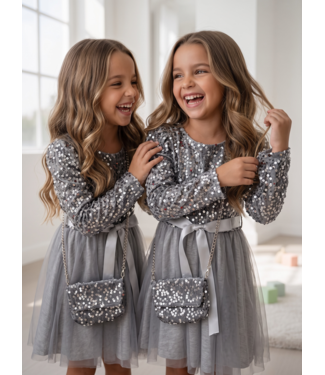 Sparkle Dress & Bag – Zilver