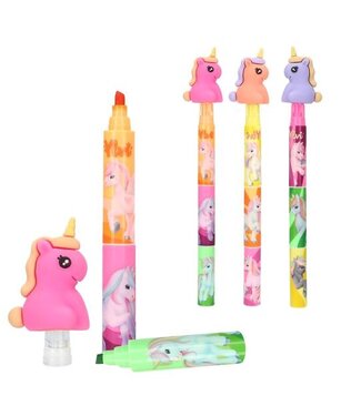 TOPModel Ylvi 3-in-1 Markeerstift met Eenhoorn Topper
