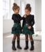 Leopard Ruffle Set – Petrol/Zwart