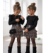 Leopard Ruffle Set – Wit/Zwart