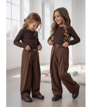 Cocoa Wide Leg Set – Bruin (verzenddatum 12 okt)