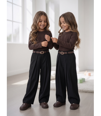 Classy Wide Leg Set – Bruin/Zwart (verzenddatum 12 okt)