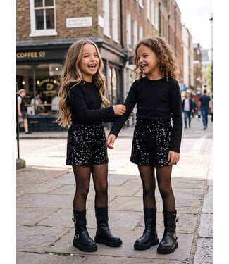 Midnight Sequin Short Set – Zwart (Verzenddatum 12 okt)