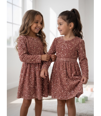 Glitter Jurk - Oud Roze
