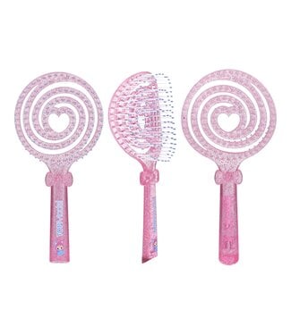 TOPModel TOPModel KPOP Glitter Haarborstel met Hartjes – Roze