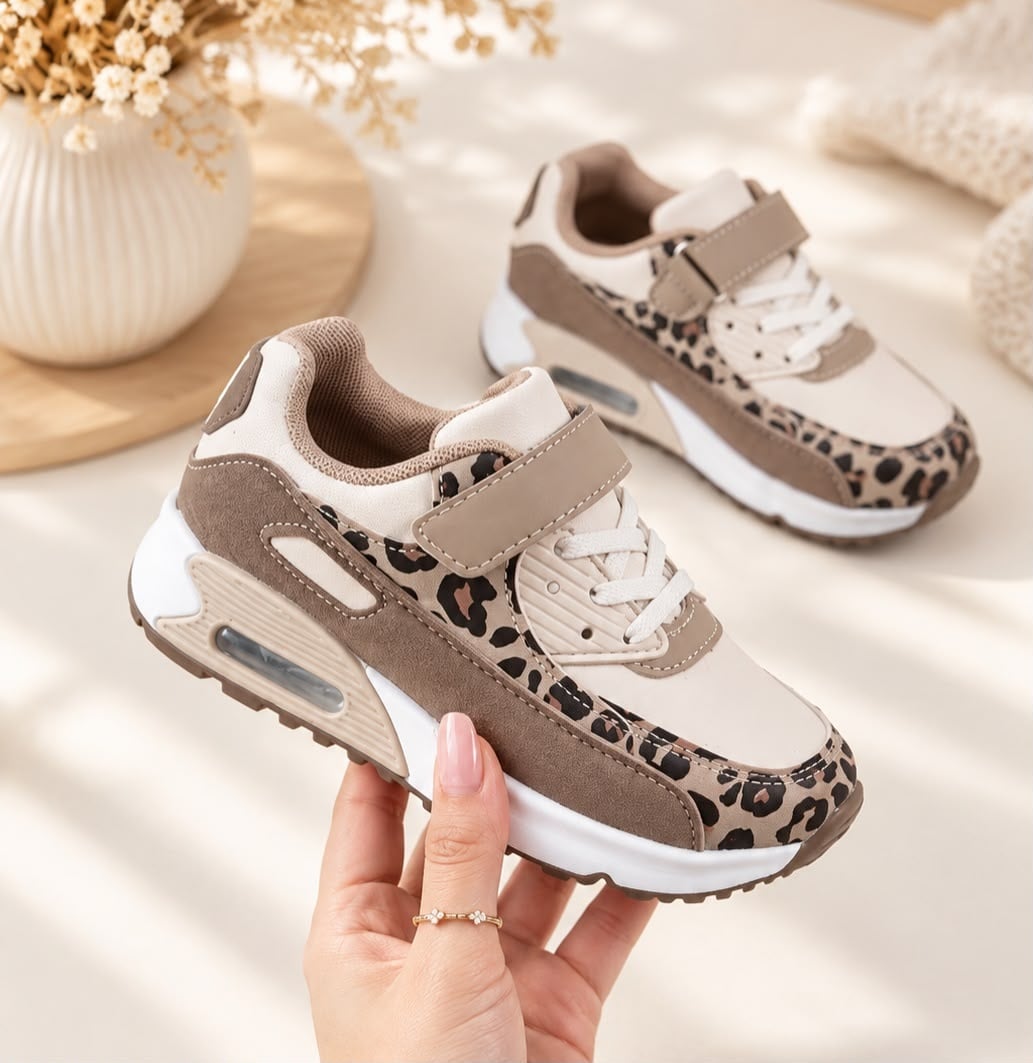 Wild Steps Sneakers - Leopard Bruin/Beige