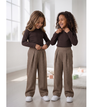Checkmate Wide Leg Broek - Bruin