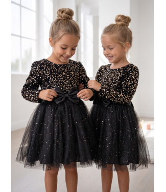 Sparkle Bow Dress Zwart   (Verzenddatum 22 okt)
