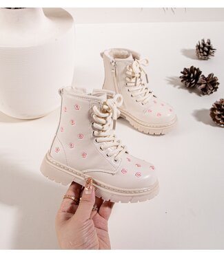 Flower Boots – Beige