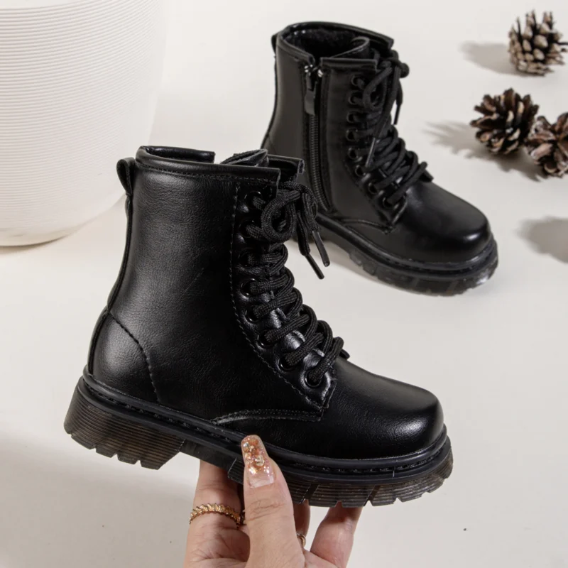 Classic Lace Boots - Zwart