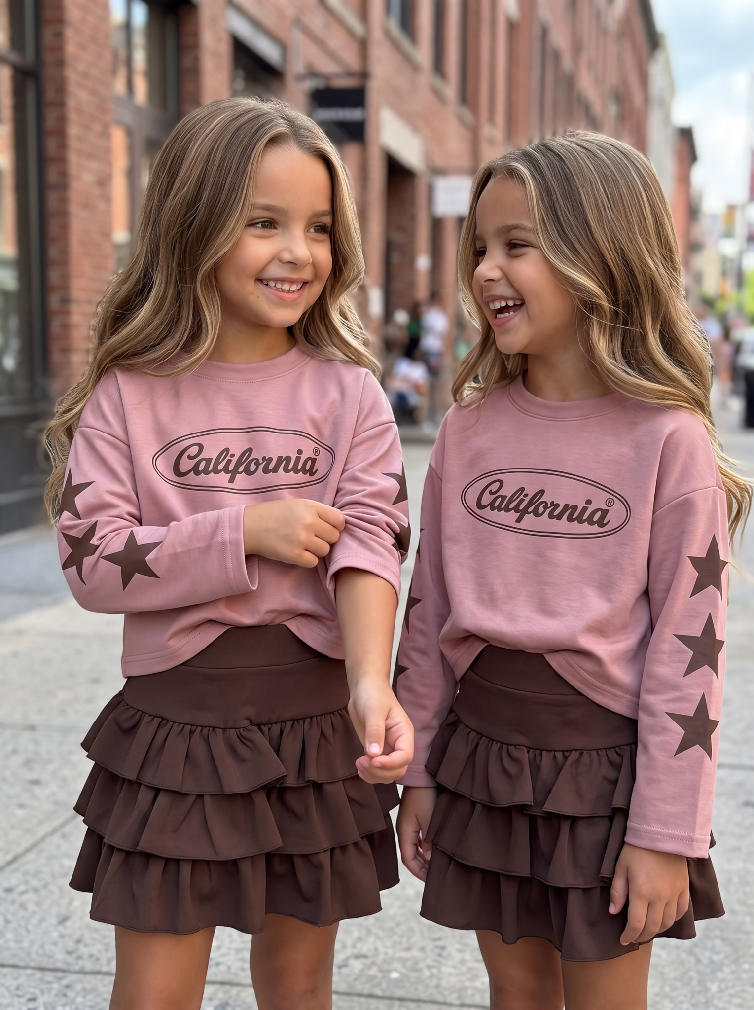California Star Longsleeve - Roze/Bruin