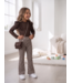 Geo Print Velvet Flared Broek