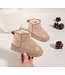 Flower Sparkle Boots - Beige
