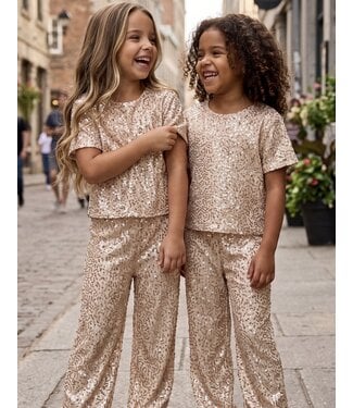 Sequin Velvet Party Set Goud – 2-delig