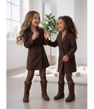 Draakjes en Boefjes Oversized Blazer Dress - Bruin