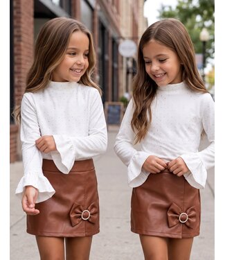 Pearl Bow Skort Set - Bruin (Verzenddatum 22 okt)