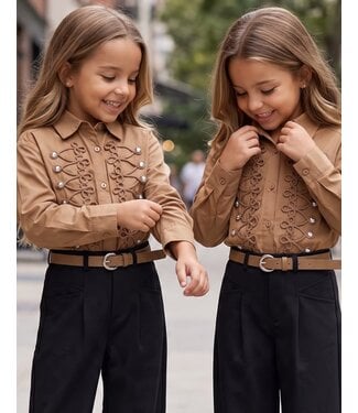 Royal Detail Blouse - Choco
