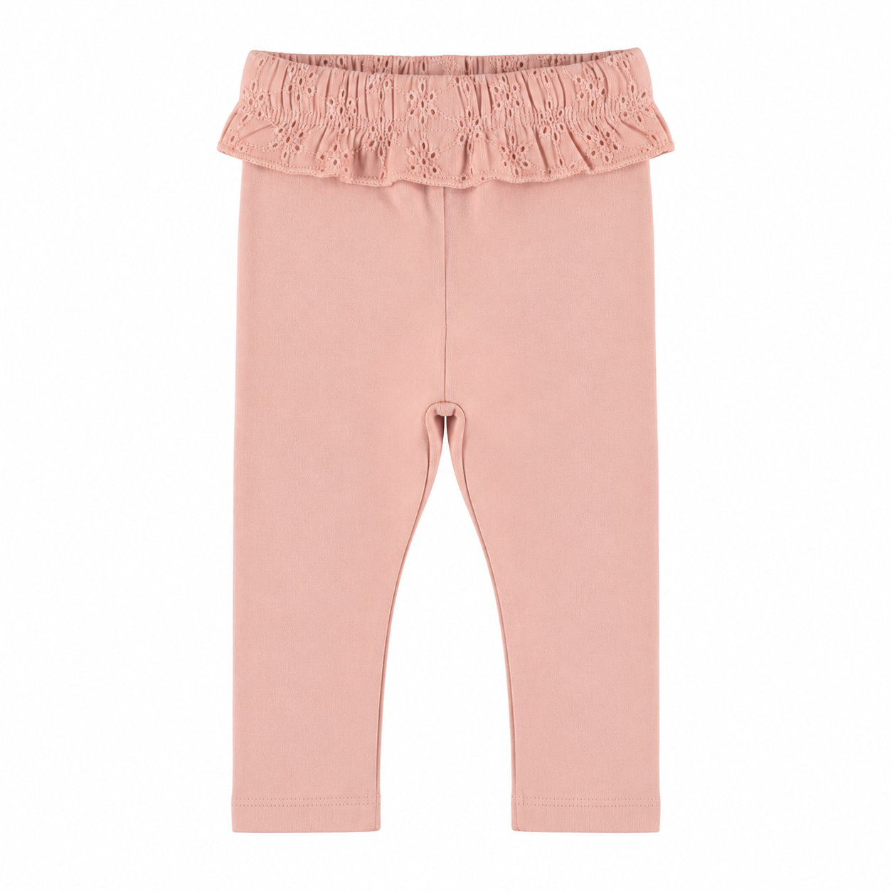 Legging met broderie ruffle - Roze (Verzenddatum 7 okt)