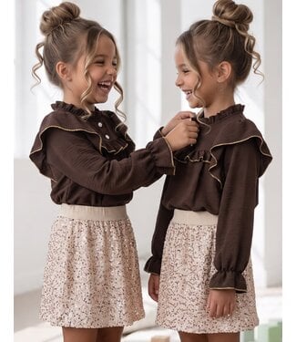 Mila Ruffle Blouse – Bruin