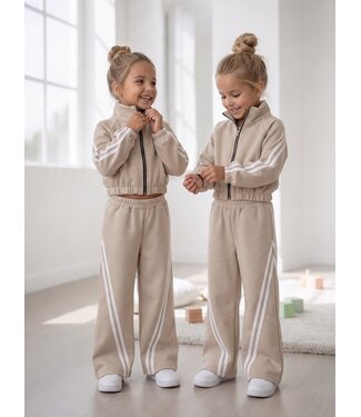 Stripe Up Set – Beige