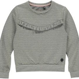 LEVV Levv sweater Alexandrea grey melee stripe