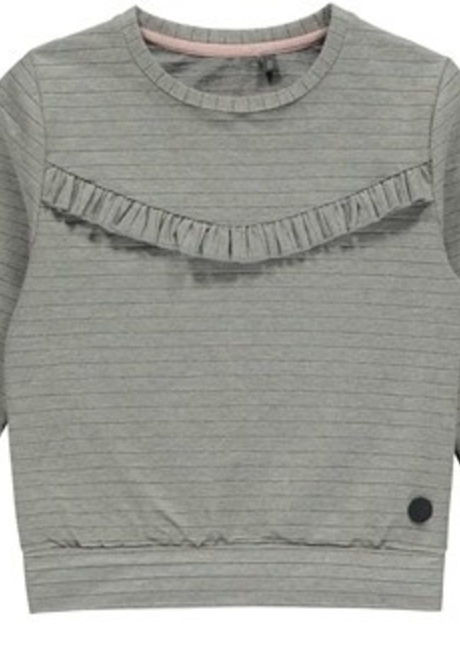 LEVV Levv sweater Alexandrea grey melee stripe
