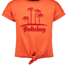 Like Flo Like Flo knotted shirt F103-5311-273 orange
