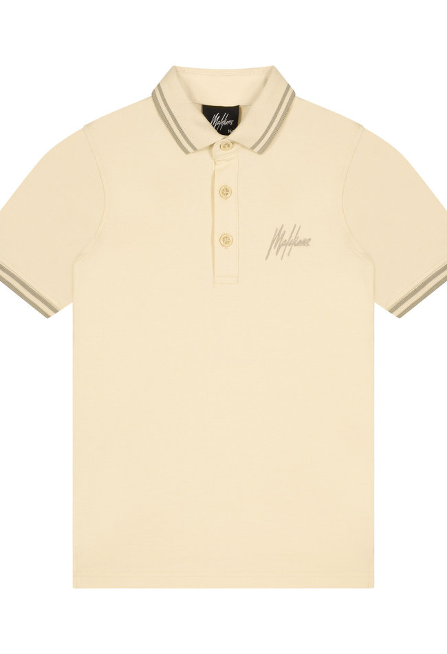 Malelions Malelions poloshirt J2-SS22-23 beige