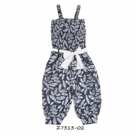 Lofff LoFff jumpsuit Z7313-02 wit/donkerblauw verenprint