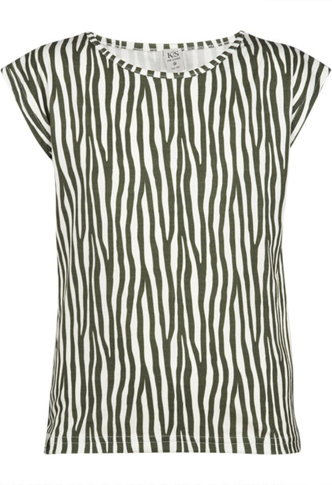 Kiestone Kiestone shirt KS8055 books green stripes