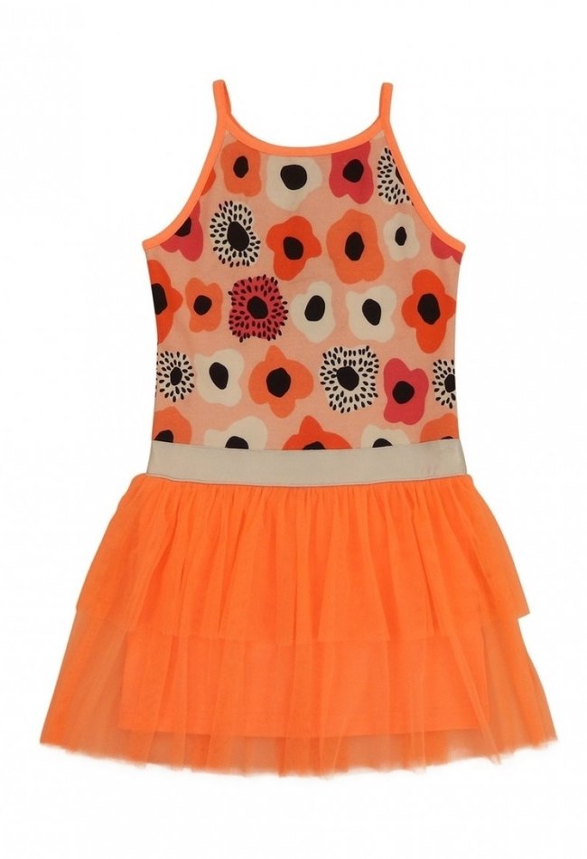 Lofff LoFff jurk swirling dress Z8357 bright peach