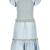 Like Flo Like Flo denim jurk F102-5822-181 light denim maxi smock dress