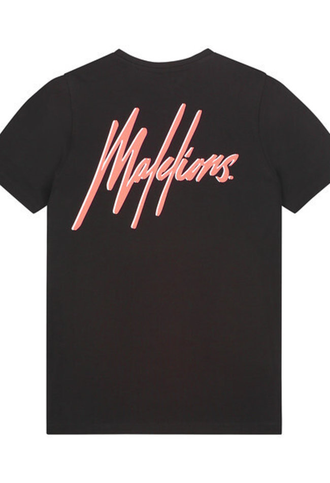 Malelions Malelions double signature shirt J1-SS22-21 black/peach