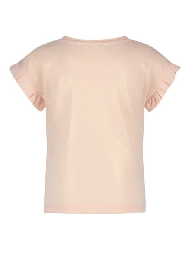 Like Flo Like Flo t-shirt metallic jersey ruffle F302-5440-825 rose gold
