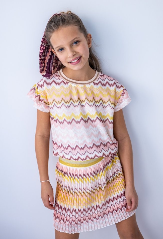 Like Flo Like Flo t-shirt zigzag ruffle F302-5460-279 plum