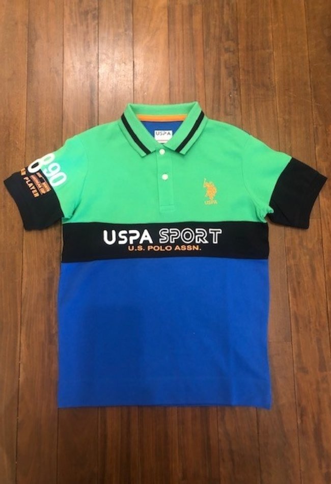 U.S. Polo Assn U.S. Polo Assn poloshirt 41029-574 groen/cobalt model 65258