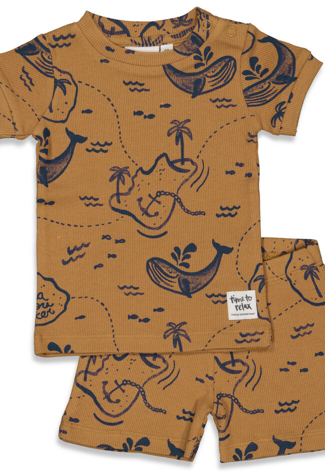 Feetje Feetje pyjama shortama 50500064 walvis Premium Summerwear Wally Whale