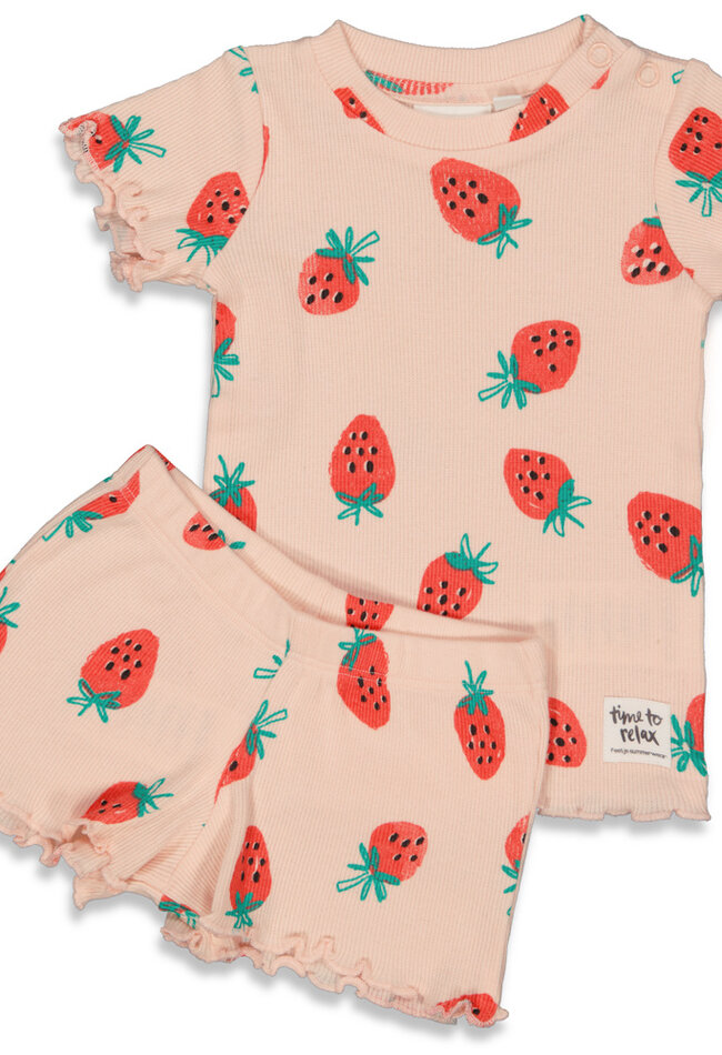 Feetje Feetje pyjama shortama 505000661 aardbeien Premium Summerwear Suzy strawberry