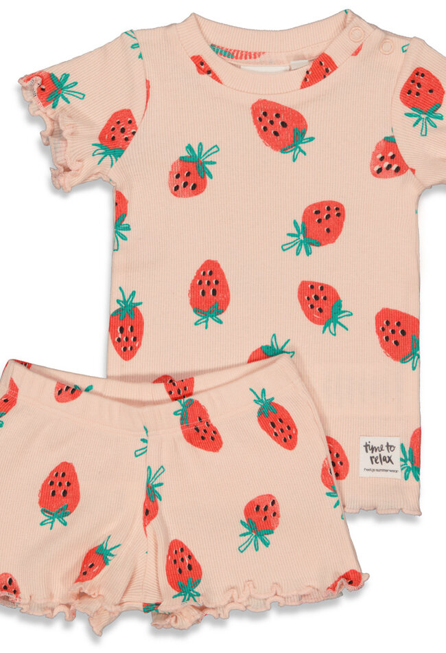 Feetje Feetje pyjama shortama 50500066 aardbeien Premium Summerwear Suzy strawberry
