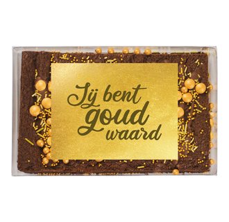 Gouden brownie | Jij bent goud waard!