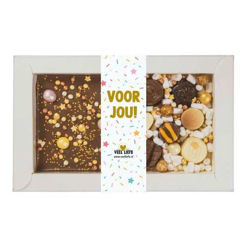Duo setje | Choco bar goud & bonbons deluxe