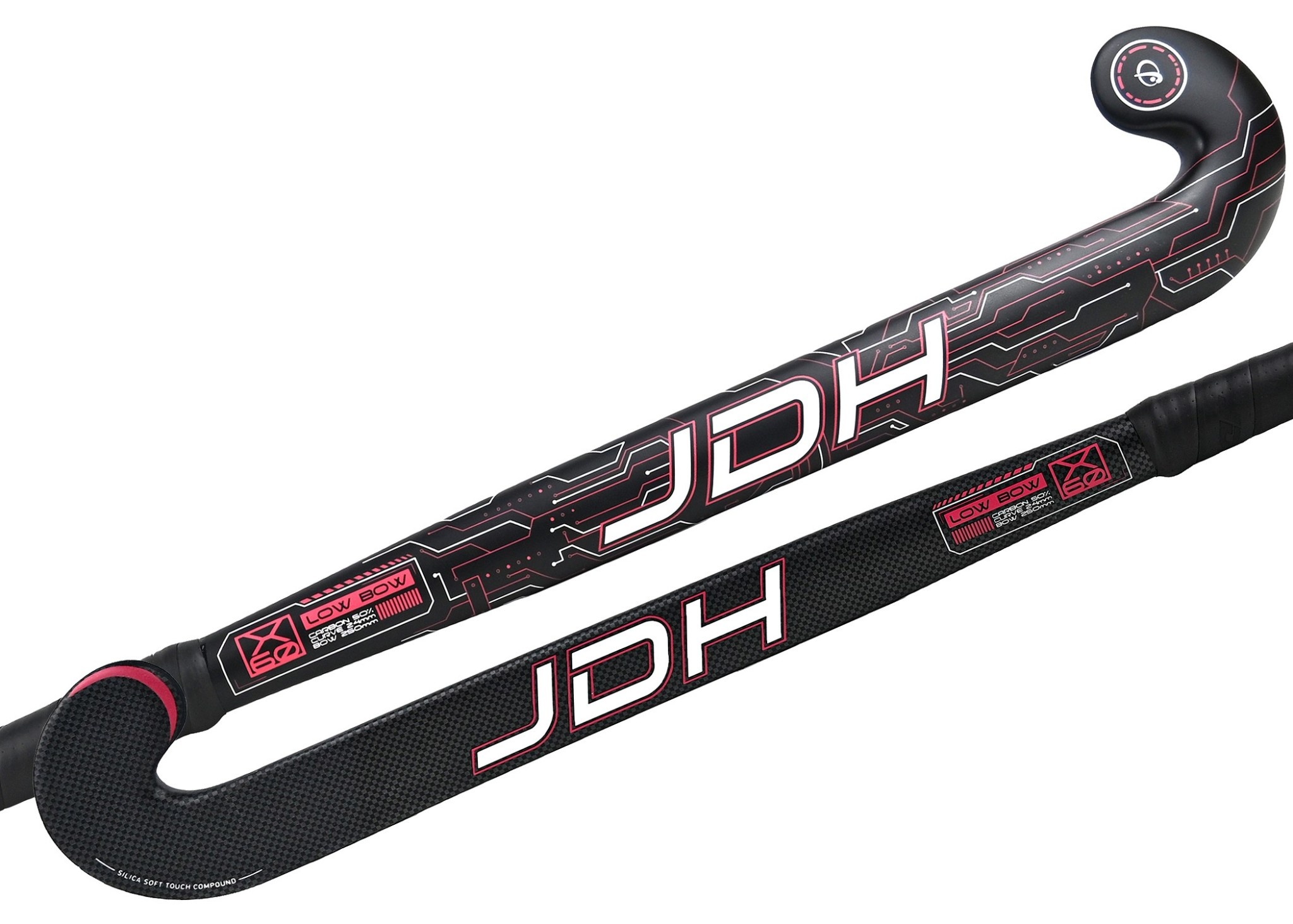 JDH JDH X60TT LowBow Black - Red Hockeystick