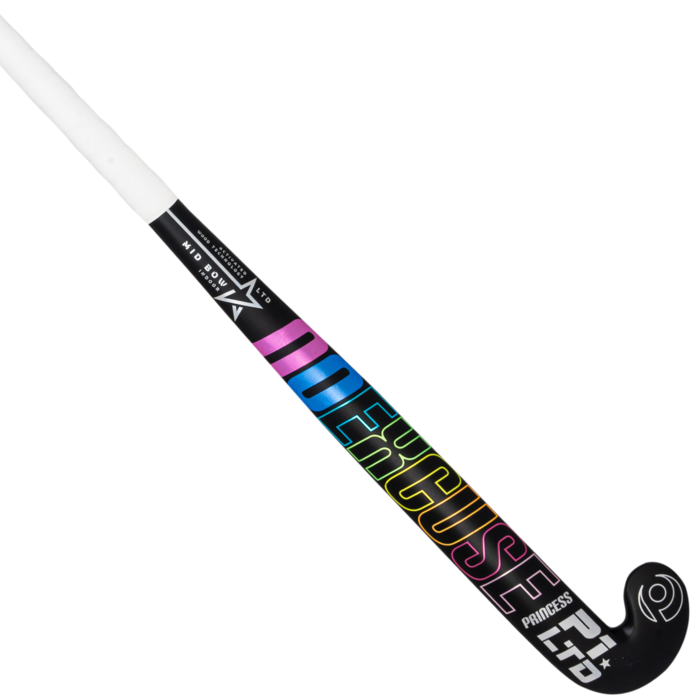 Princess Princess No Excuse LTD Black - Rainbow Midbow Zaalhockeystick