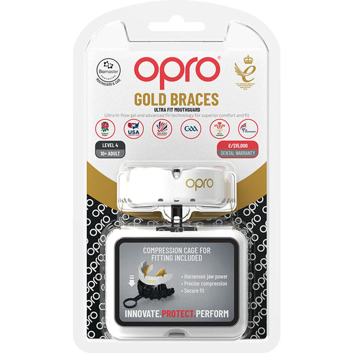 Opro Opro Gold Ultrafit Braces Senior White