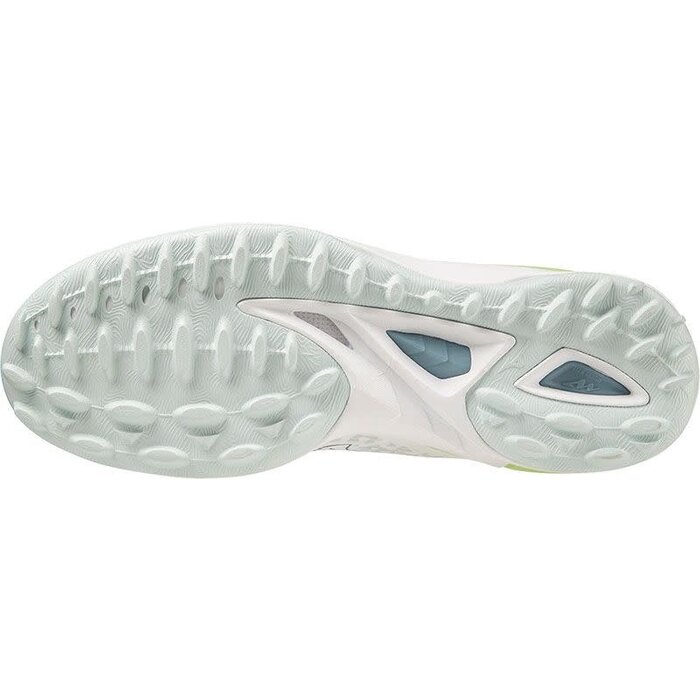 Mizuno Mizuno Wave Leopardus White - Glacial Ridge - Patina Green Hockeyschoen