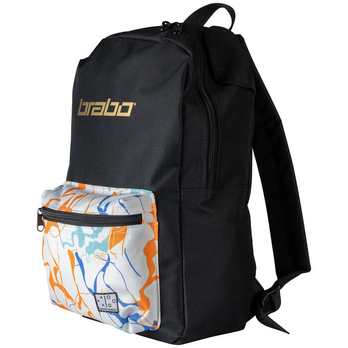 Brabo Brabo Backpack Force Zwart Marble Wit