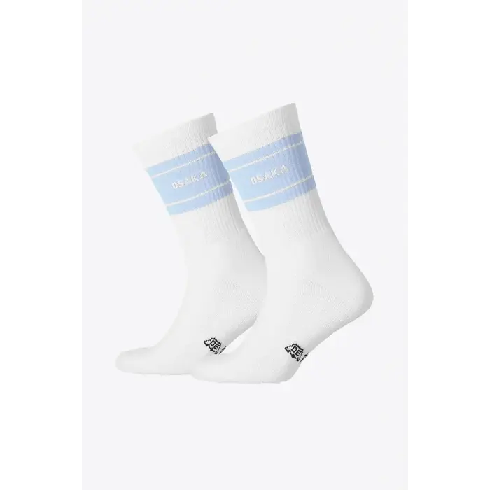 Osaka Osaka Colourway Socks Duo Pack White/Sky Blue