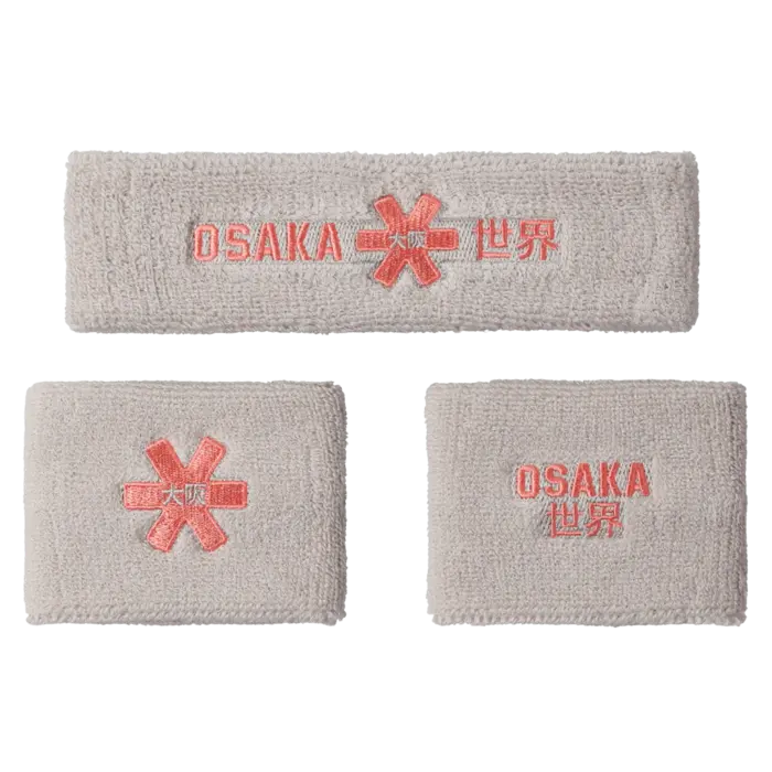 Osaka Osaka Sweatband Set 2.0 Grey Pink